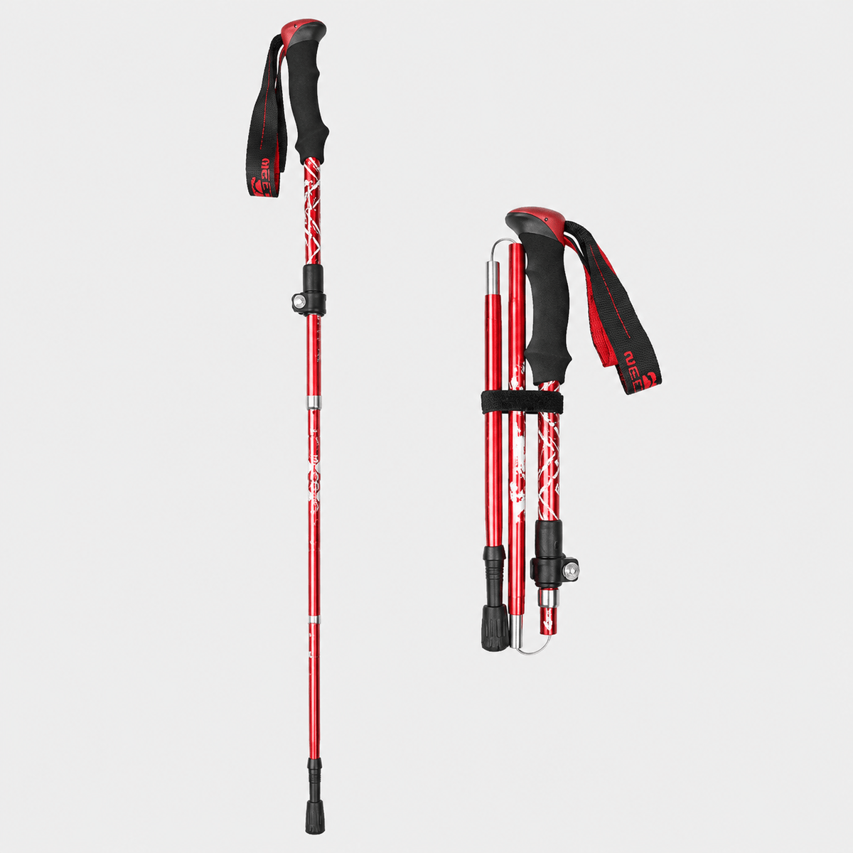 Hiking Camping compact folding hiking poles ultralight telescopic walking sticks