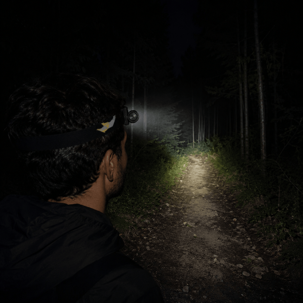 Hiking Camping dual LED rechargeable headlamp high lumen waterproof headlight