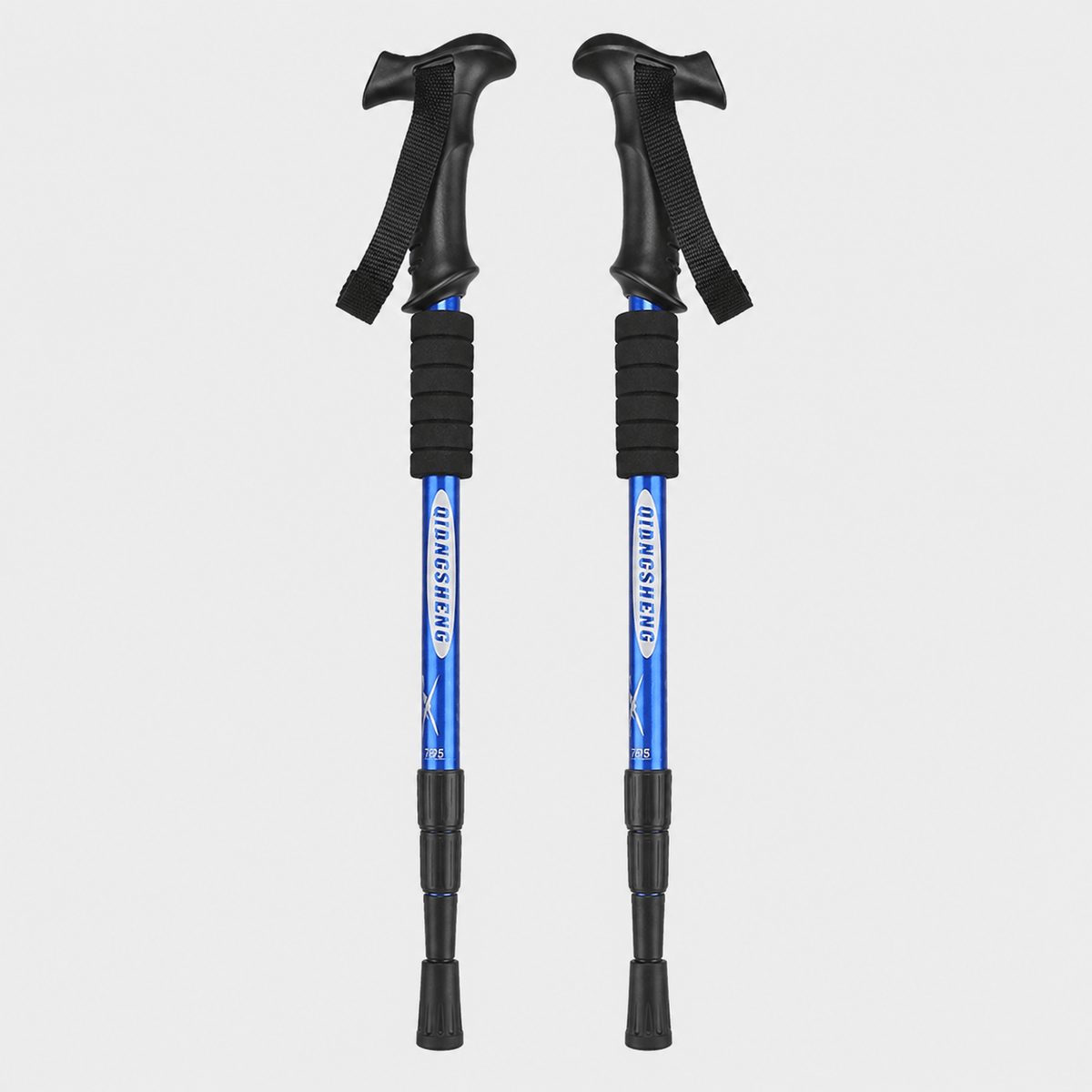 Hiking Camping foldable telescopic hiking pole with T handle adjustable