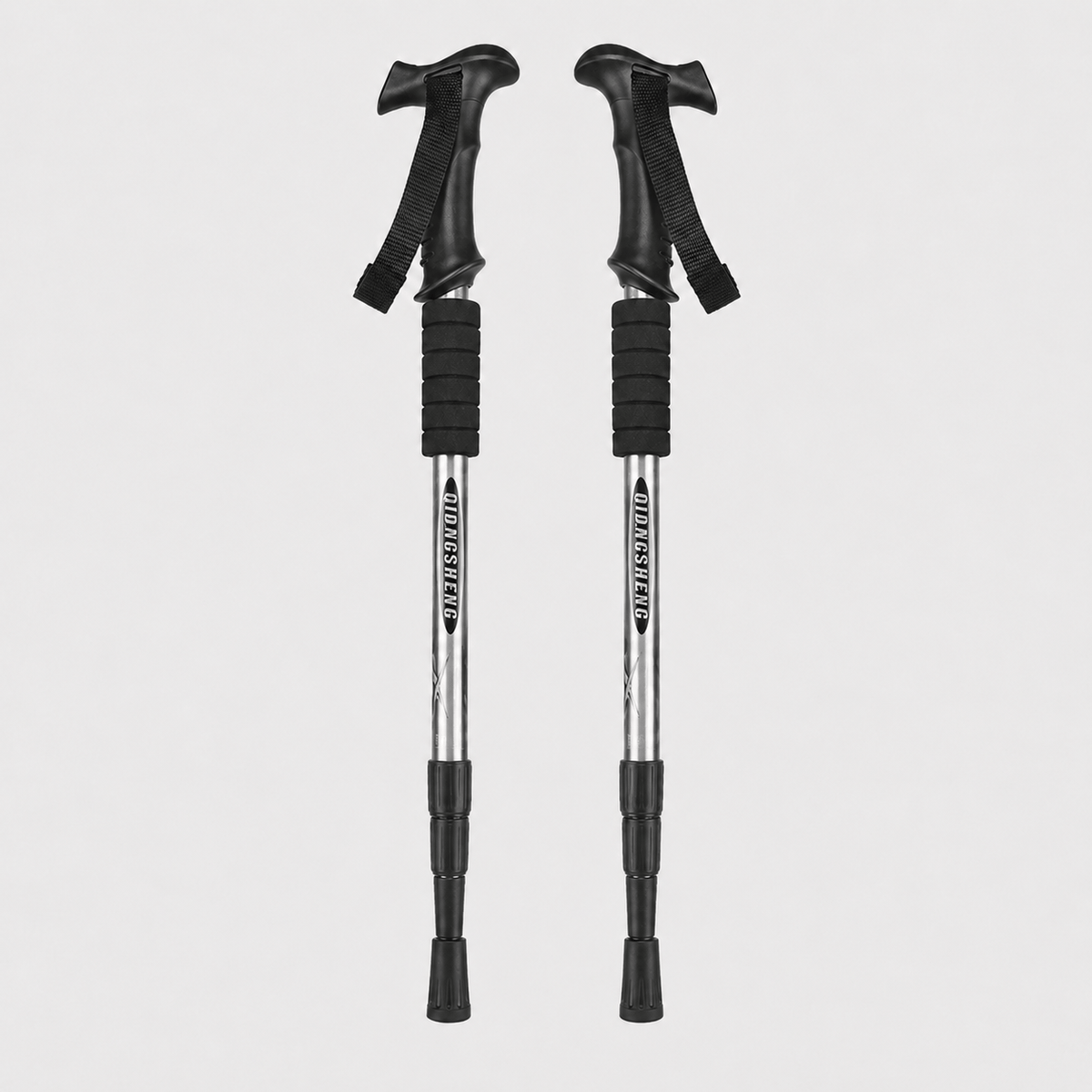 Hiking Camping foldable telescopic hiking pole with T handle adjustable