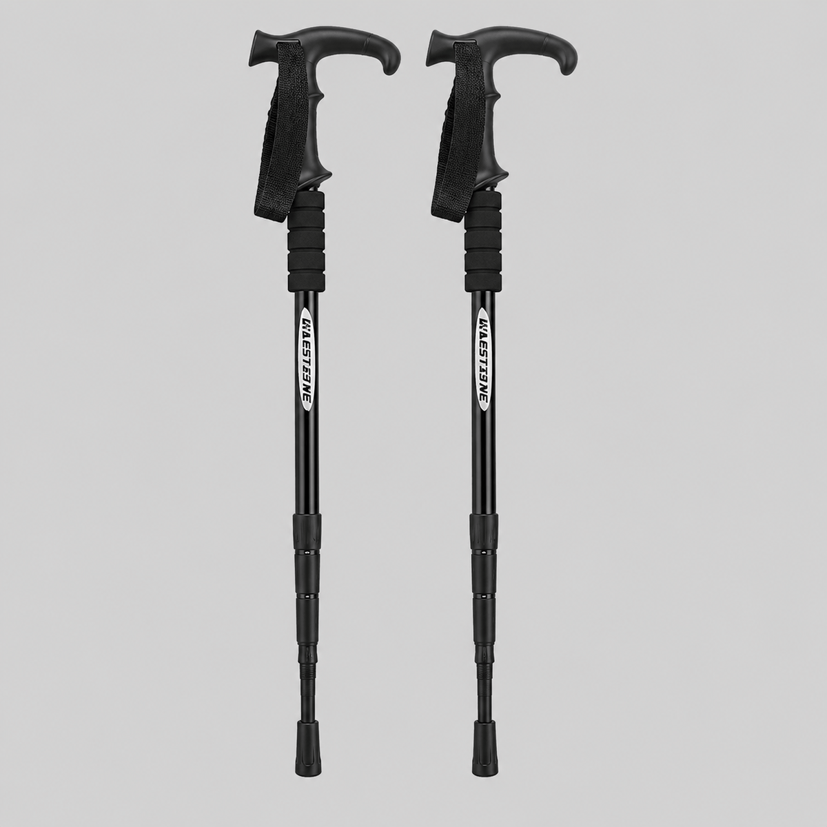 Hiking Camping foldable telescopic hiking pole with T handle adjustable