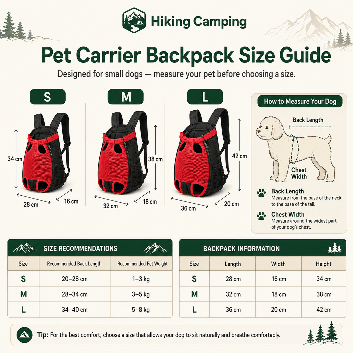 Hiking Camping front facing dog carrier backpack legs out breathable
