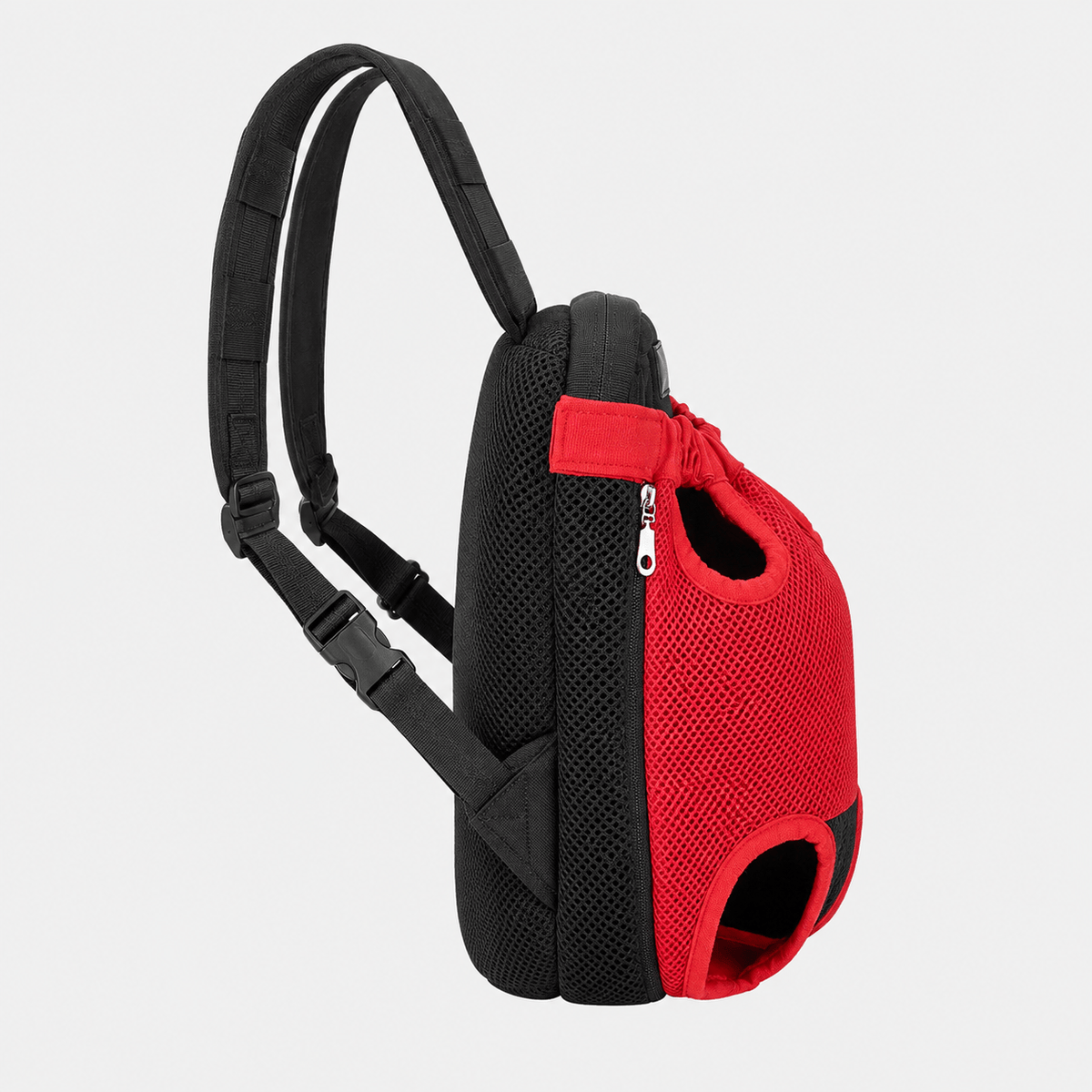 Hiking Camping front facing dog carrier backpack legs out breathable