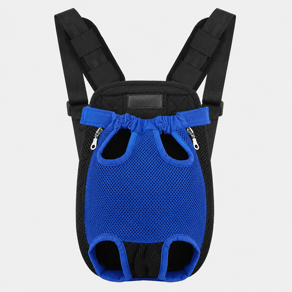 Hiking Camping front facing dog carrier backpack legs out breathable