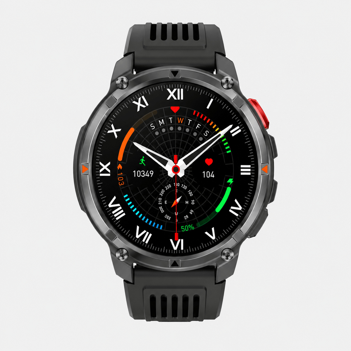 Hiking Camping GPS outdoor smartwatch with compass long battery waterproof