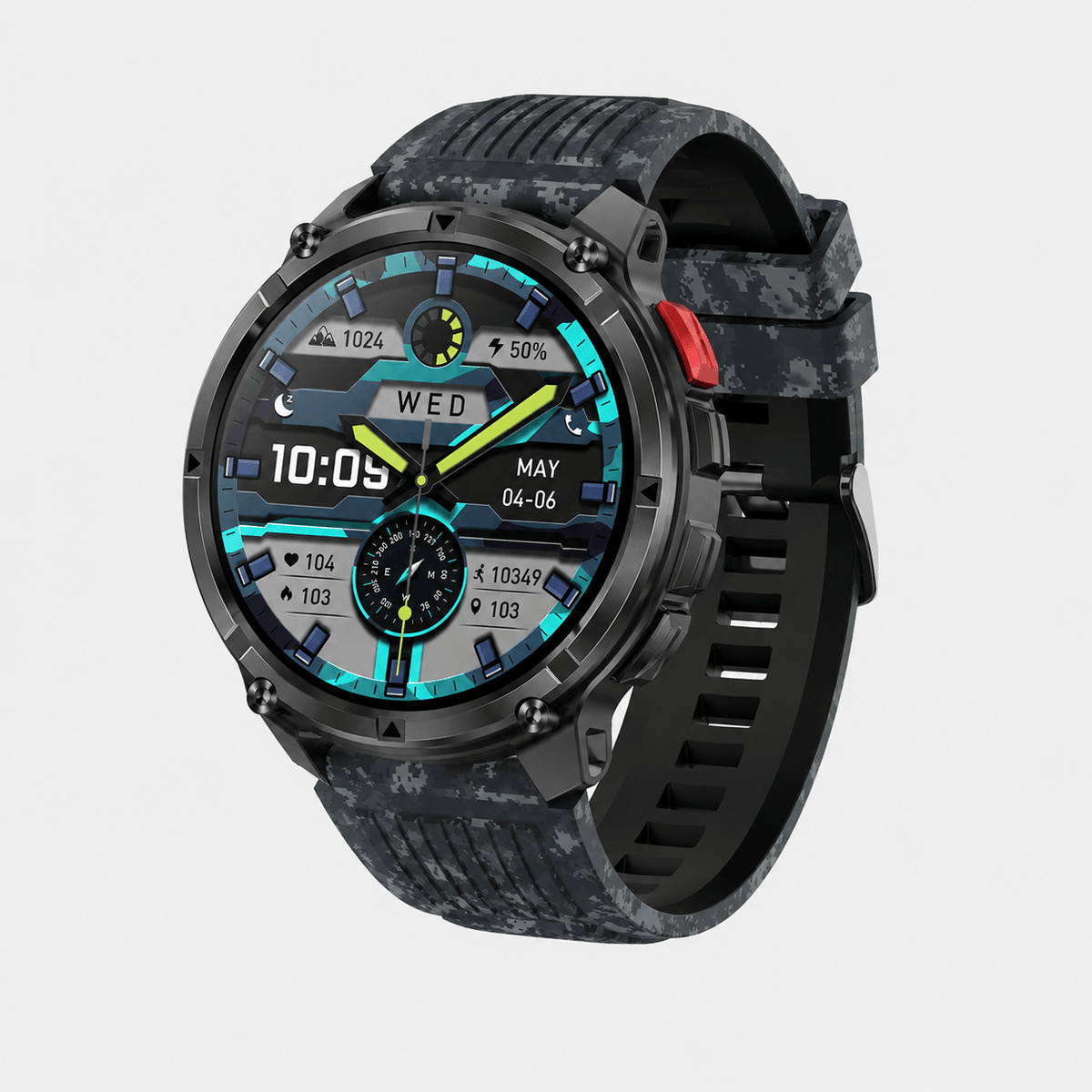 Hiking Camping GPS outdoor smartwatch with compass long battery waterproof