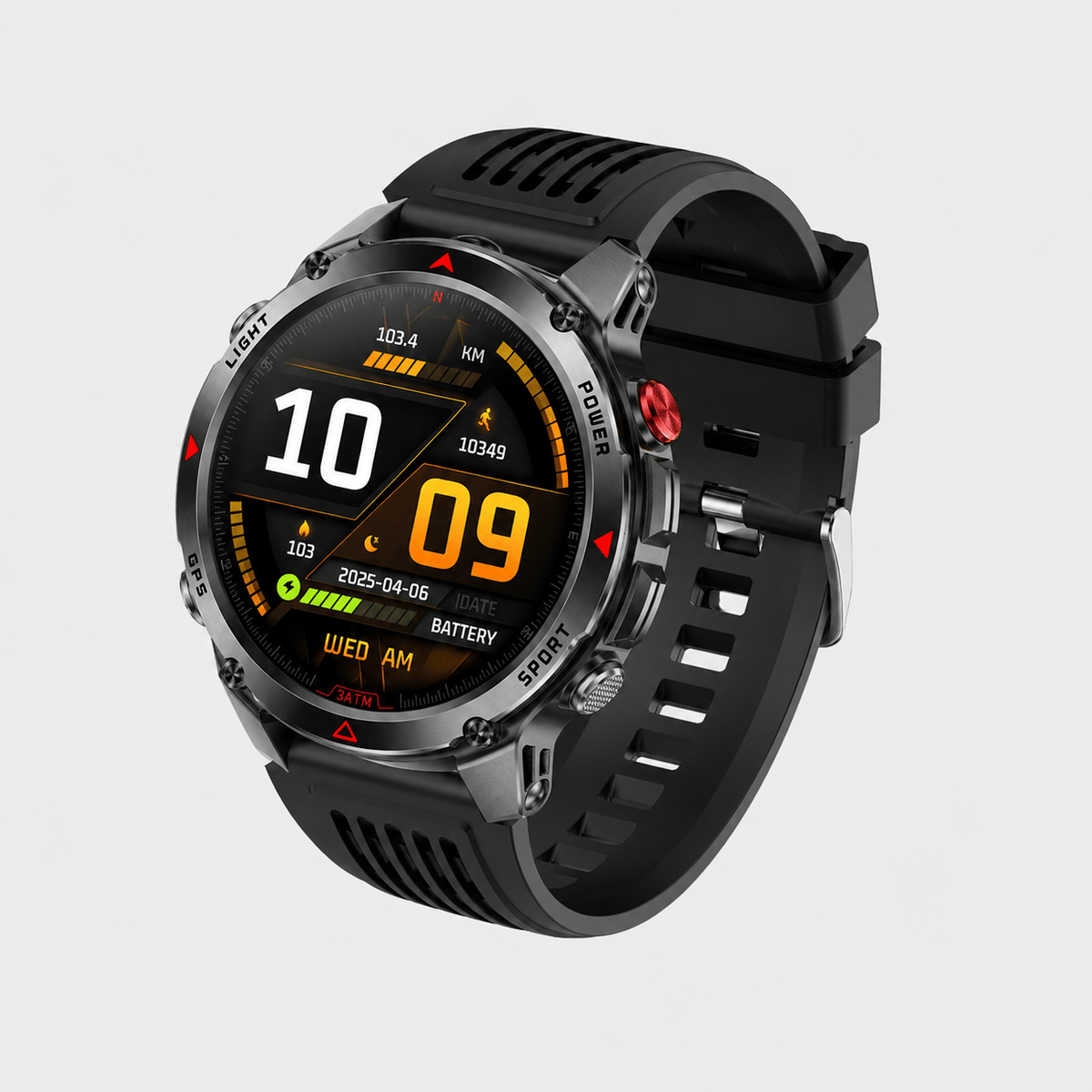 Hiking Camping GPS smartwatch with compass AMOLED waterproof sport watch