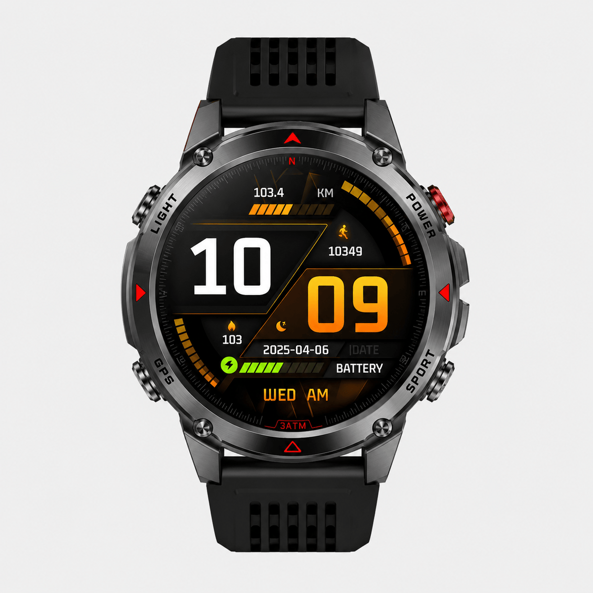 Hiking Camping GPS smartwatch with compass AMOLED waterproof sport watch