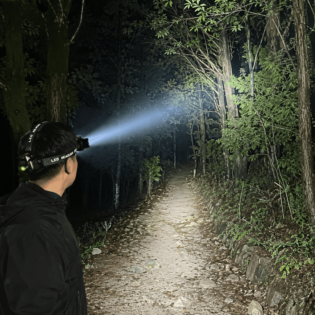 Hiking Camping high power rechargeable headlamp with motion sensor