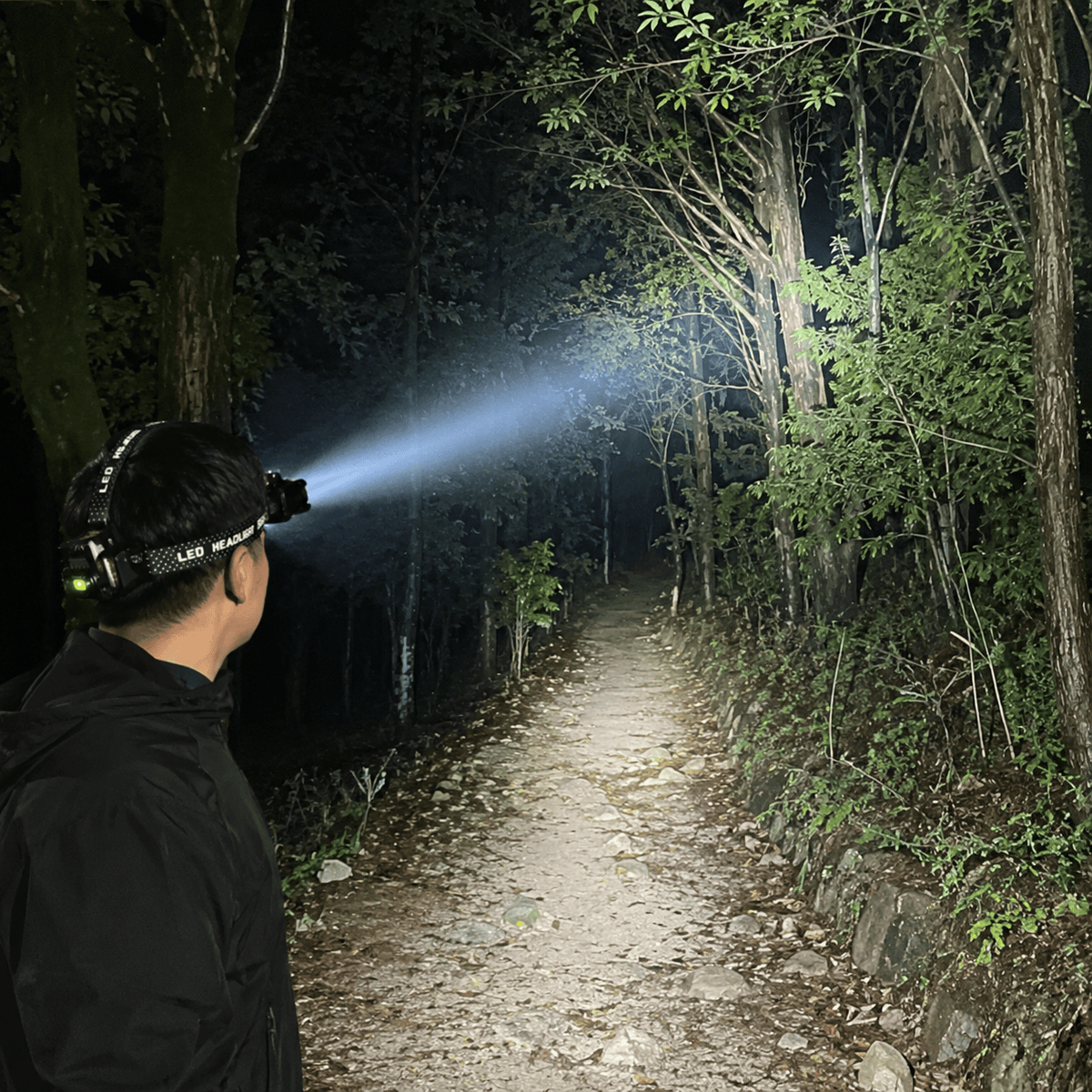 Hiking Camping high power rechargeable headlamp with motion sensor