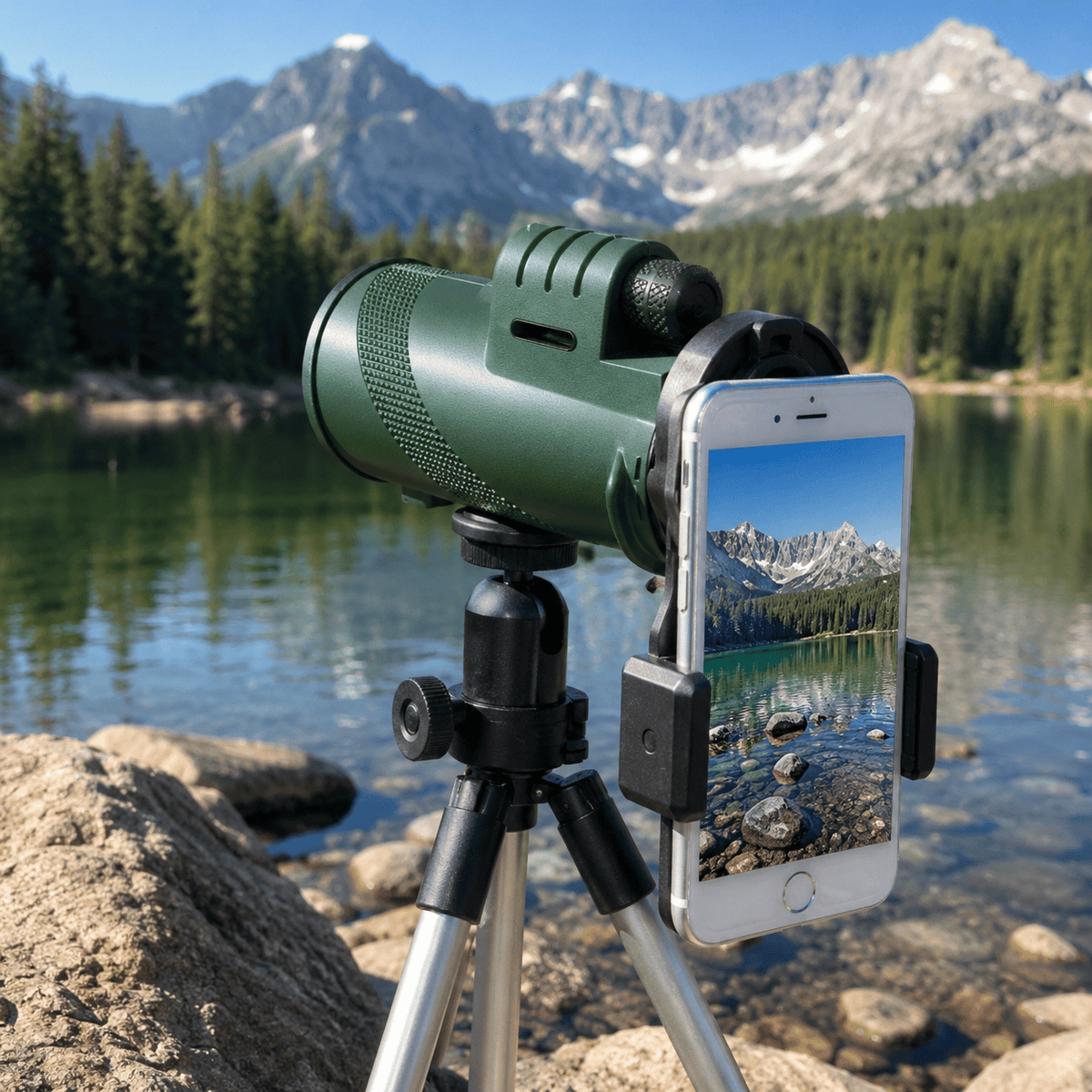 Hiking Camping hiking monocular telescope long range with phone adapter
