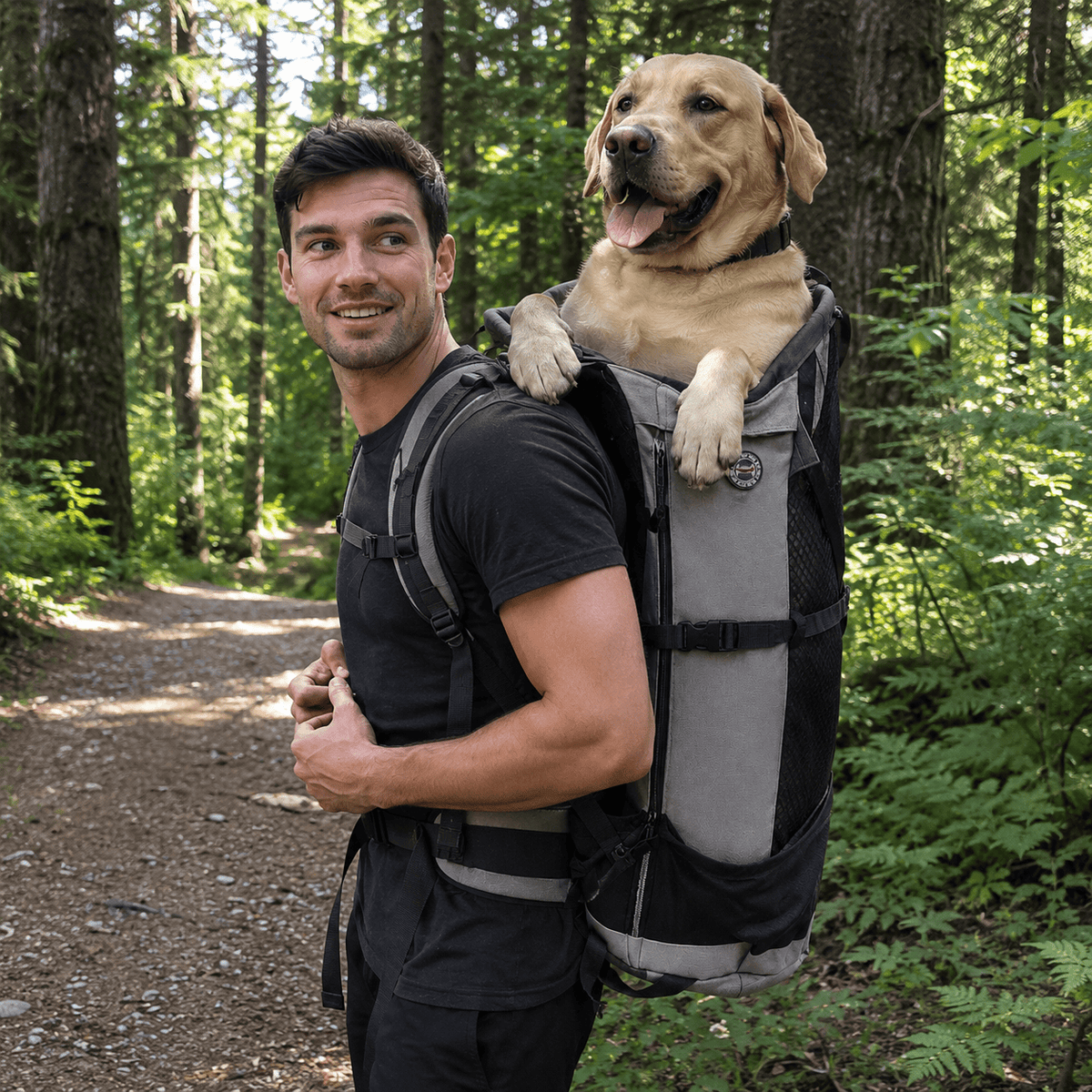 Hiking Camping large dog hiking carrier backpack breathable outdoor