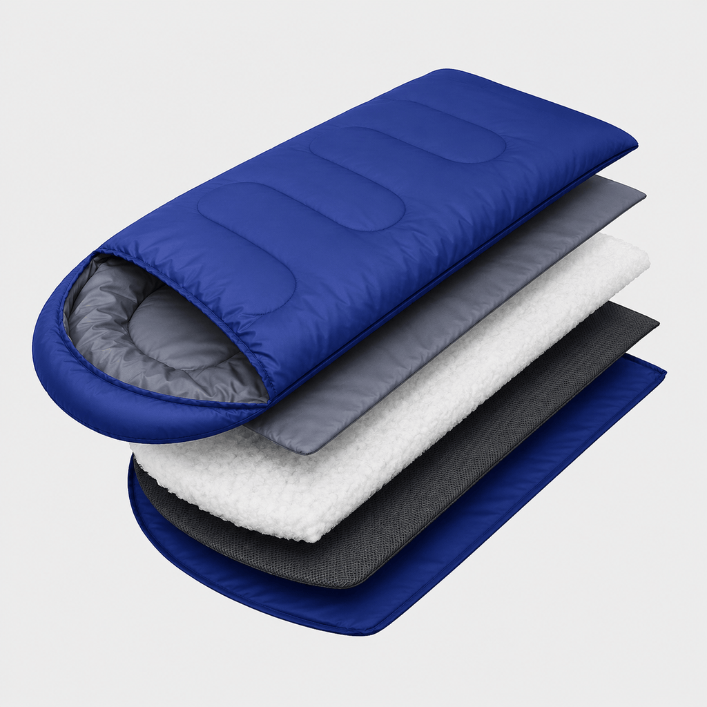 Hiking Camping lightweight 4 season sleeping bag envelope backpacking outdoor