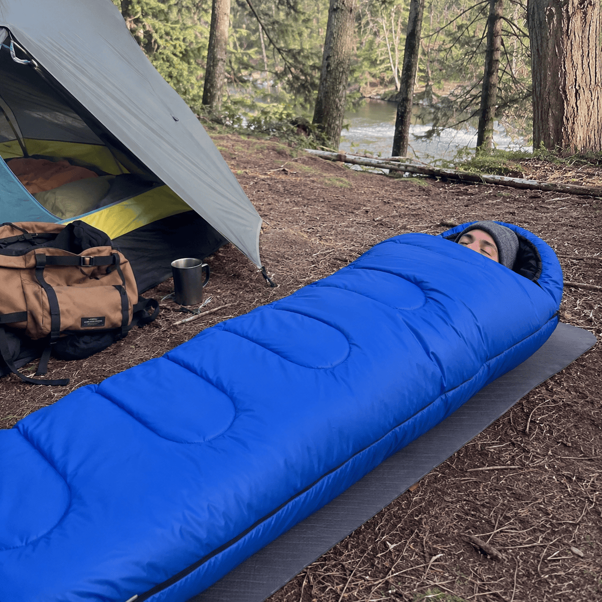 Hiking Camping lightweight envelope sleeping bag summer camping