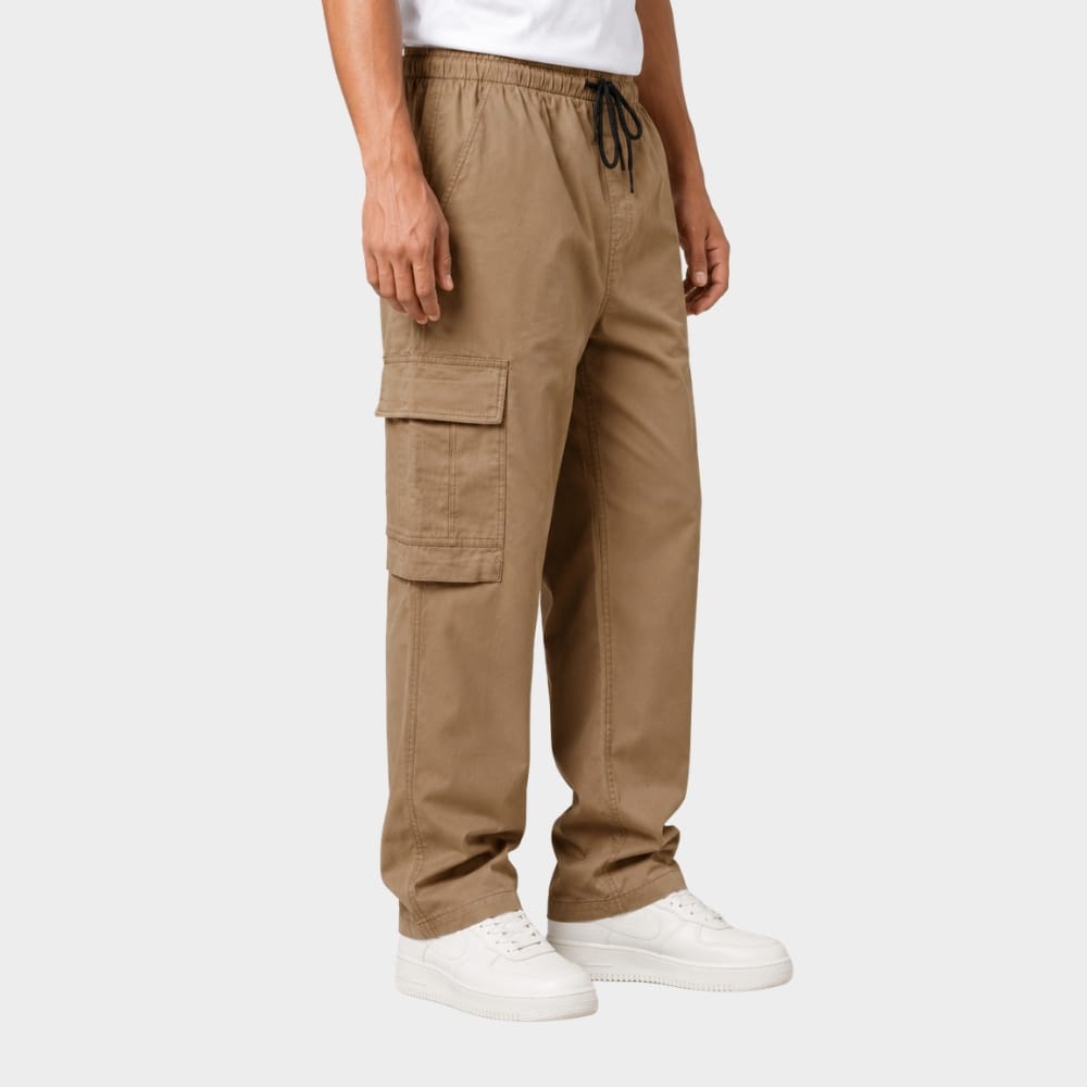 Hiking Camping lightweight quick dry hiking cargo trousers elastic waist