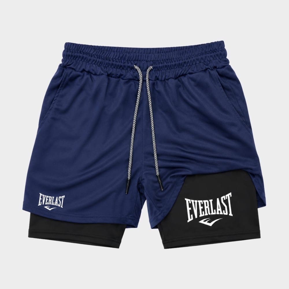 Hiking Camping mens 2 in 1 running shorts gym training double layer