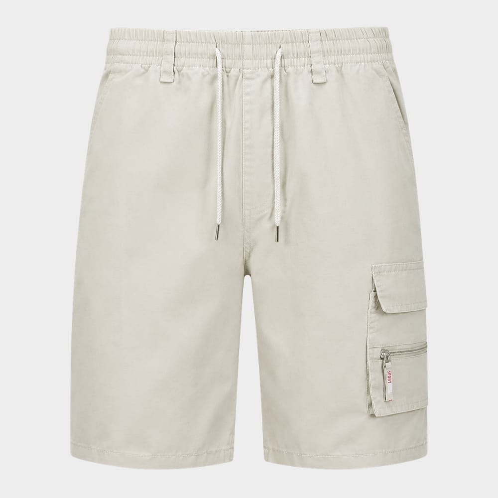 Hiking Camping mens camouflage cargo shorts elastic waist multi pocket