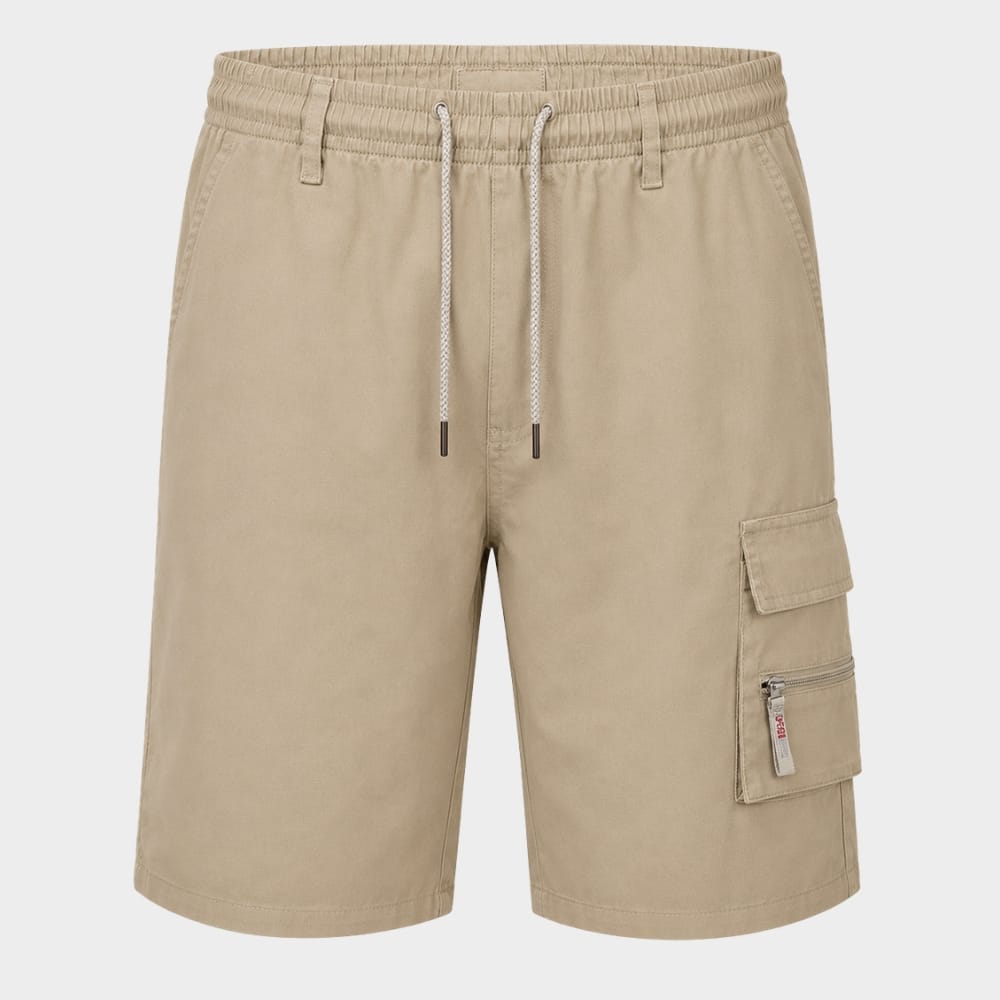 Hiking Camping mens camouflage cargo shorts elastic waist multi pocket