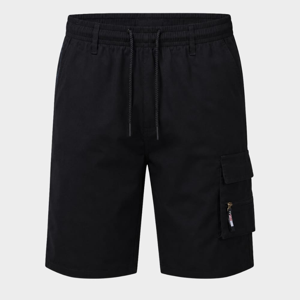 Hiking Camping mens camouflage cargo shorts elastic waist multi pocket