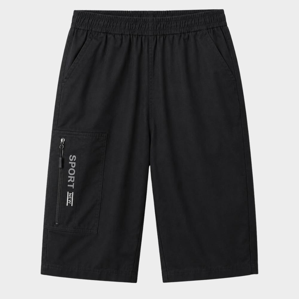 Hiking Camping mens cargo shorts knee length zipper pocket casual summer