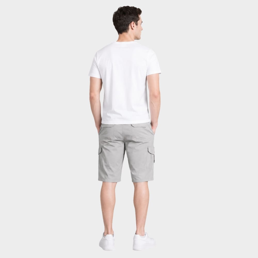Hiking Camping mens cargo shorts knee length zipper pocket casual summer