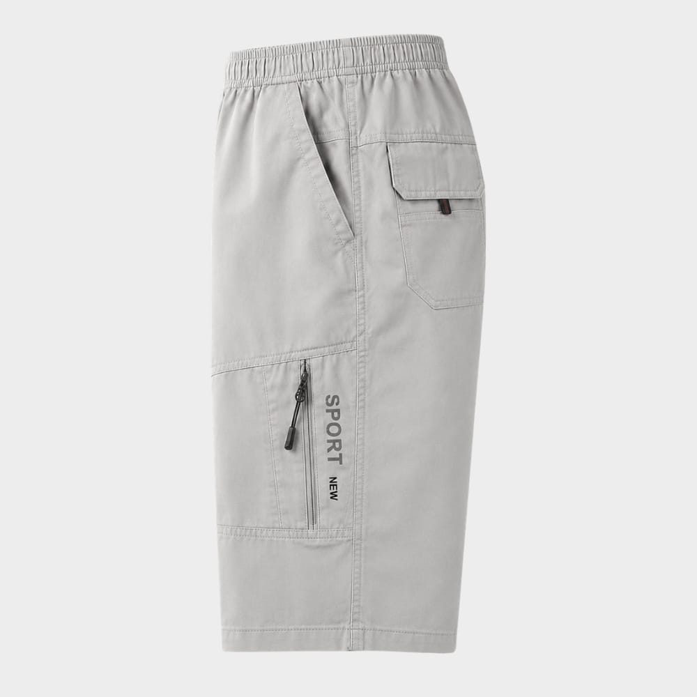 Hiking Camping mens cargo shorts knee length zipper pocket casual summer