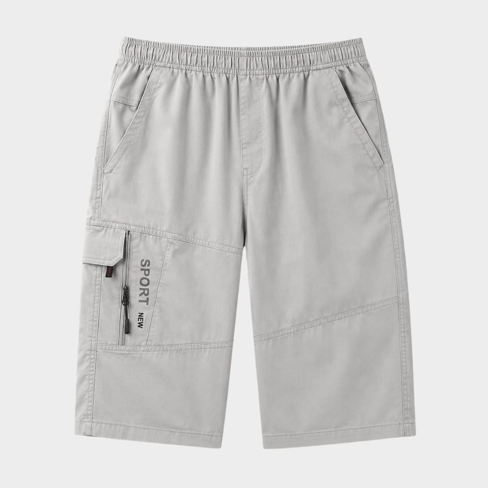Hiking Camping mens cargo shorts knee length zipper pocket casual summer