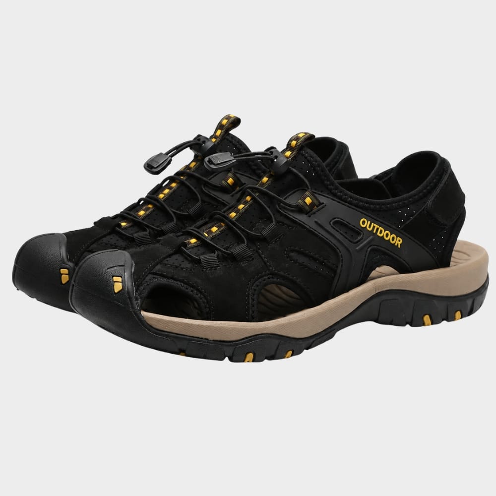 Hiking Camping mens closed toe walking sandals outdoor non slip