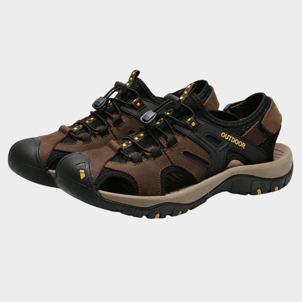 Hiking Camping mens closed toe walking sandals outdoor non slip