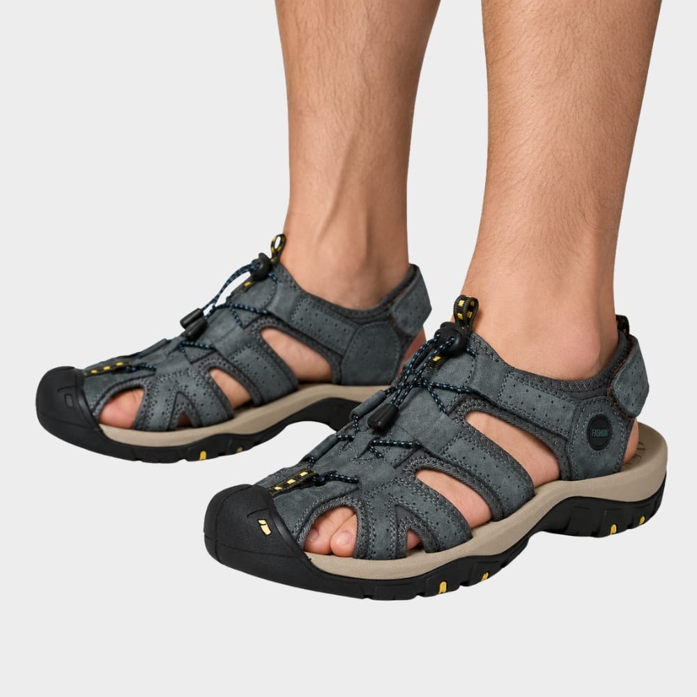 Hiking Camping mens closed toe walking sandals outdoor non slip