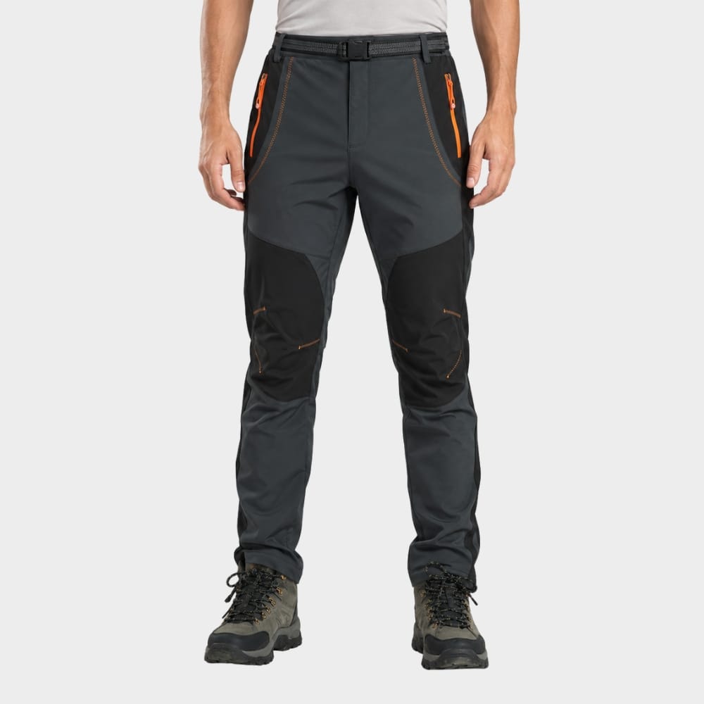 Hiking Camping mens fleece lined waterproof hiking trousers winter windproof