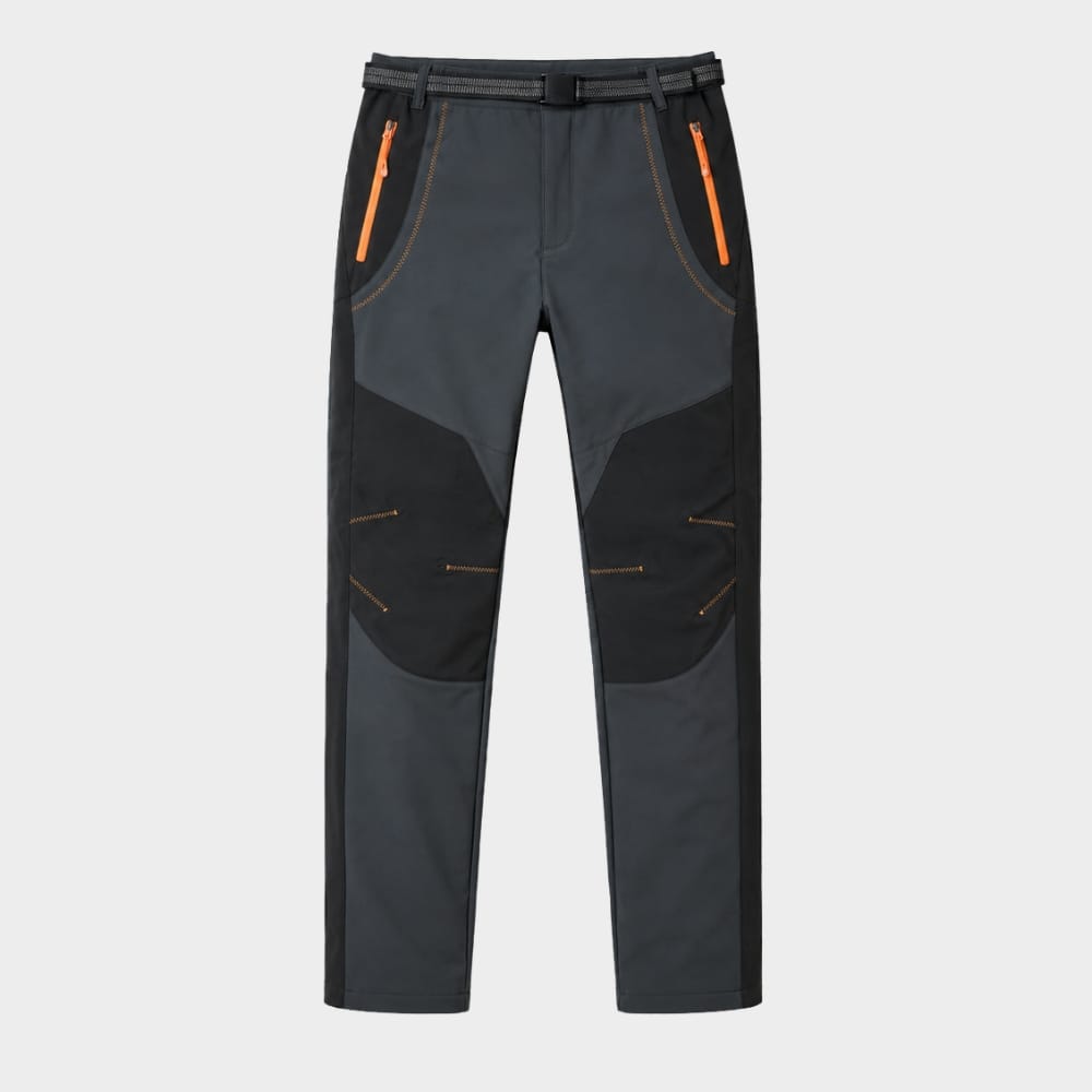 Hiking Camping mens fleece lined waterproof hiking trousers winter windproof
