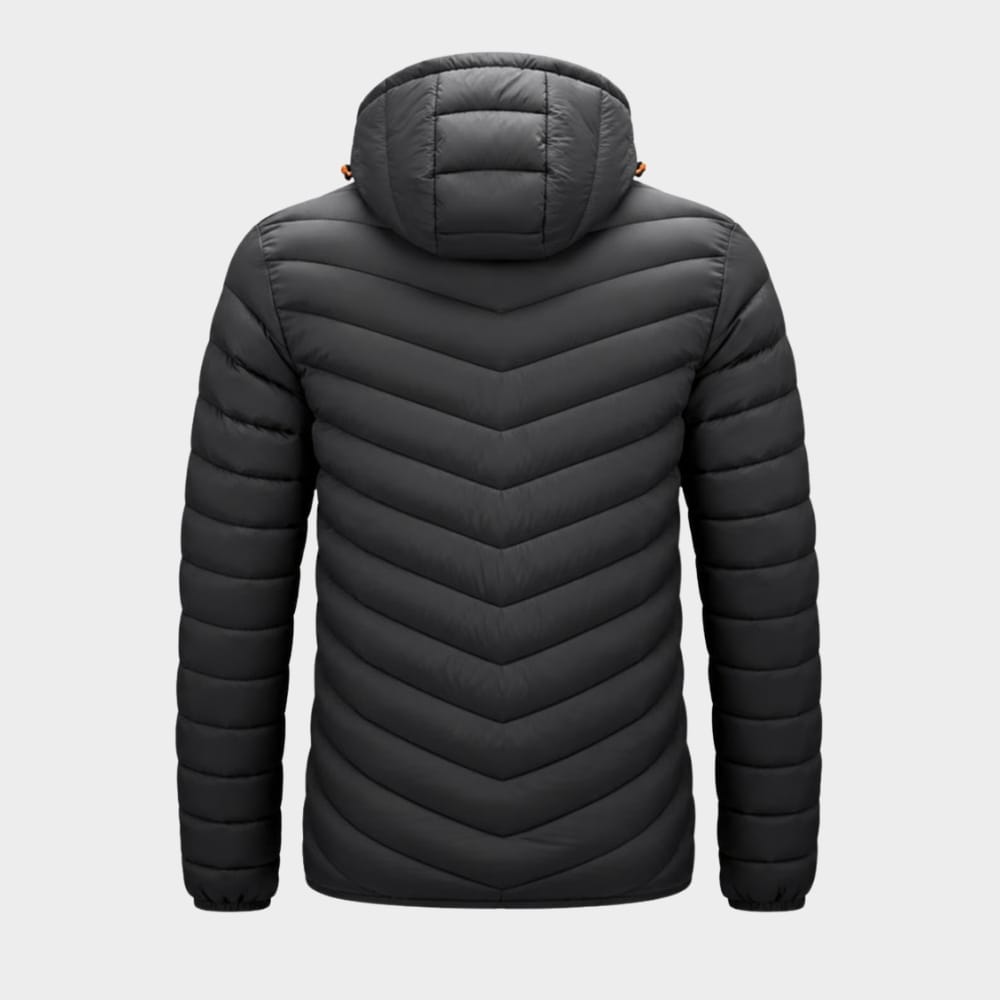 Hiking Camping mens hooded insulated puffer jacket winter outdoor