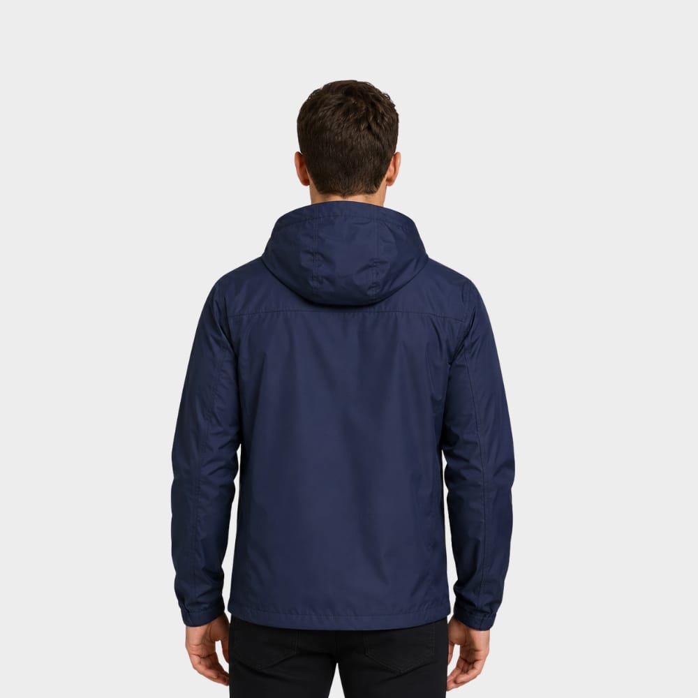 Hiking Camping mens hooded outdoor rain jacket lightweight sports coat