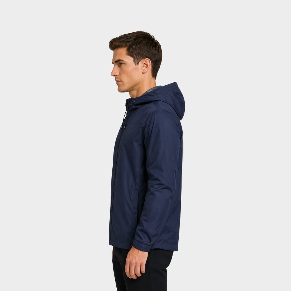 Hiking Camping mens hooded outdoor rain jacket lightweight sports coat