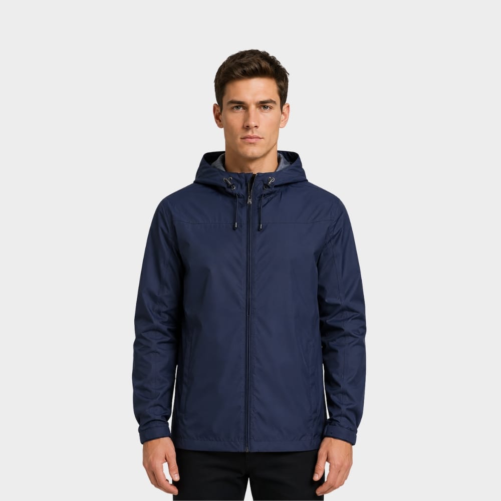 Hiking Camping mens hooded outdoor rain jacket lightweight sports coat
