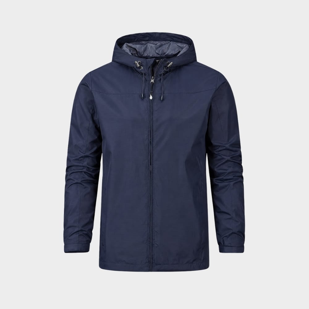 Hiking Camping mens hooded outdoor rain jacket lightweight sports coat