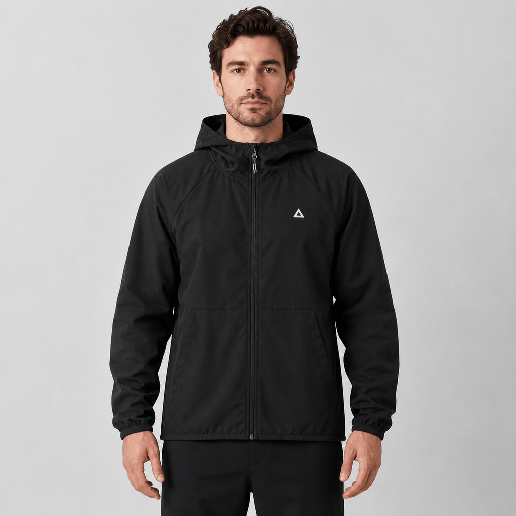 Hiking Camping mens hooded windproof outdoor jacket quick dry
