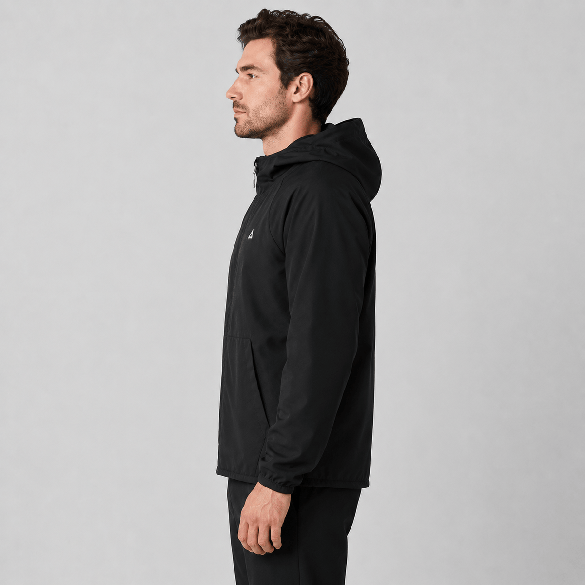 Hiking Camping mens hooded windproof outdoor jacket quick dry