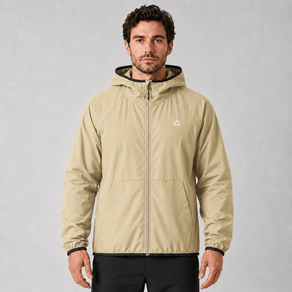 Hiking Camping mens hooded windproof outdoor jacket quick dry