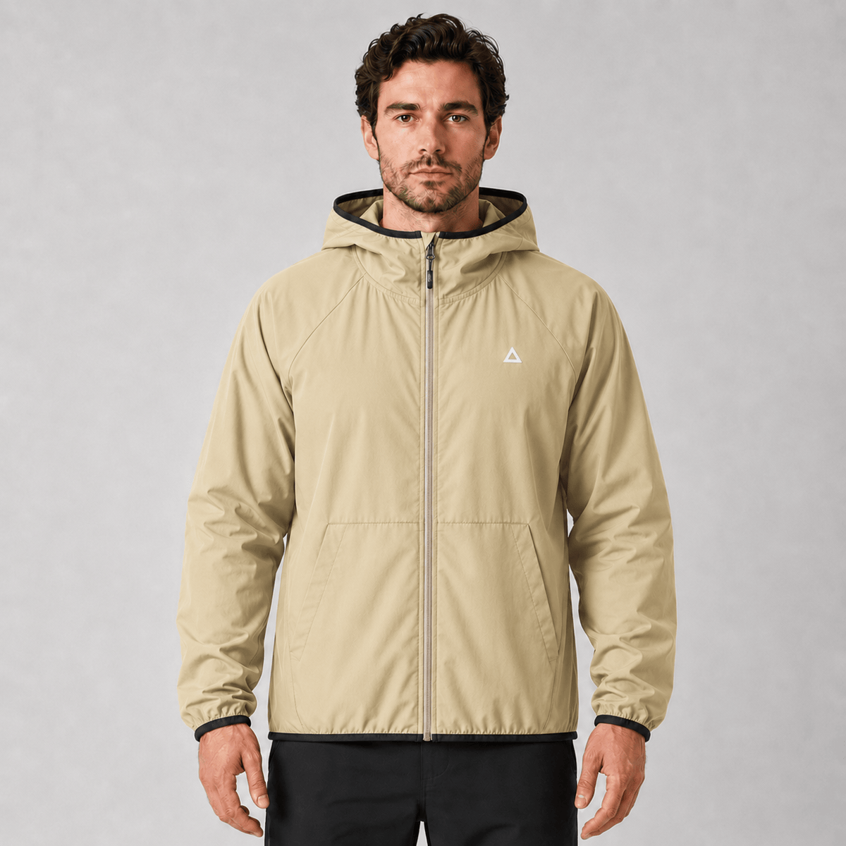 Hiking Camping mens hooded windproof outdoor jacket quick dry