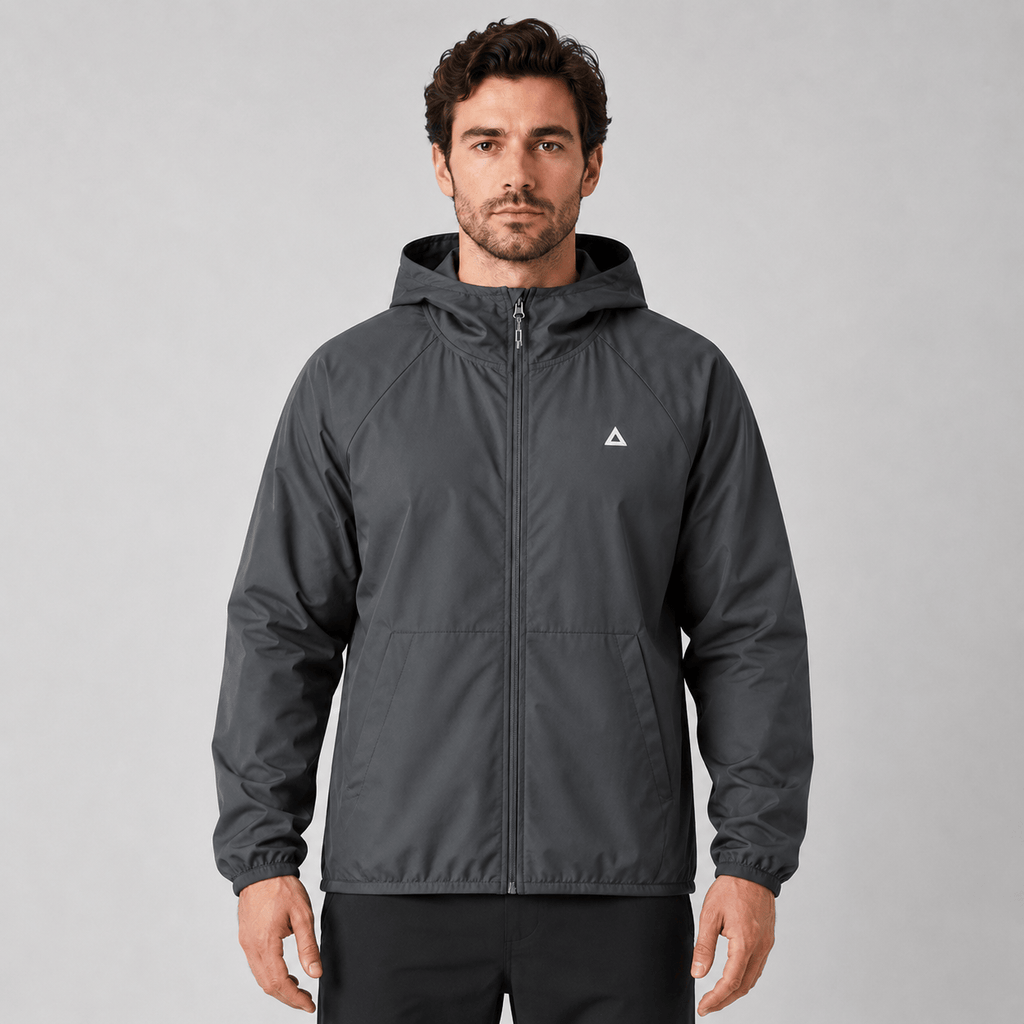 Hiking Camping mens hooded windproof outdoor jacket quick dry