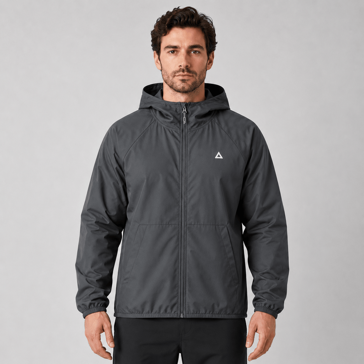 Hiking Camping mens hooded windproof outdoor jacket quick dry