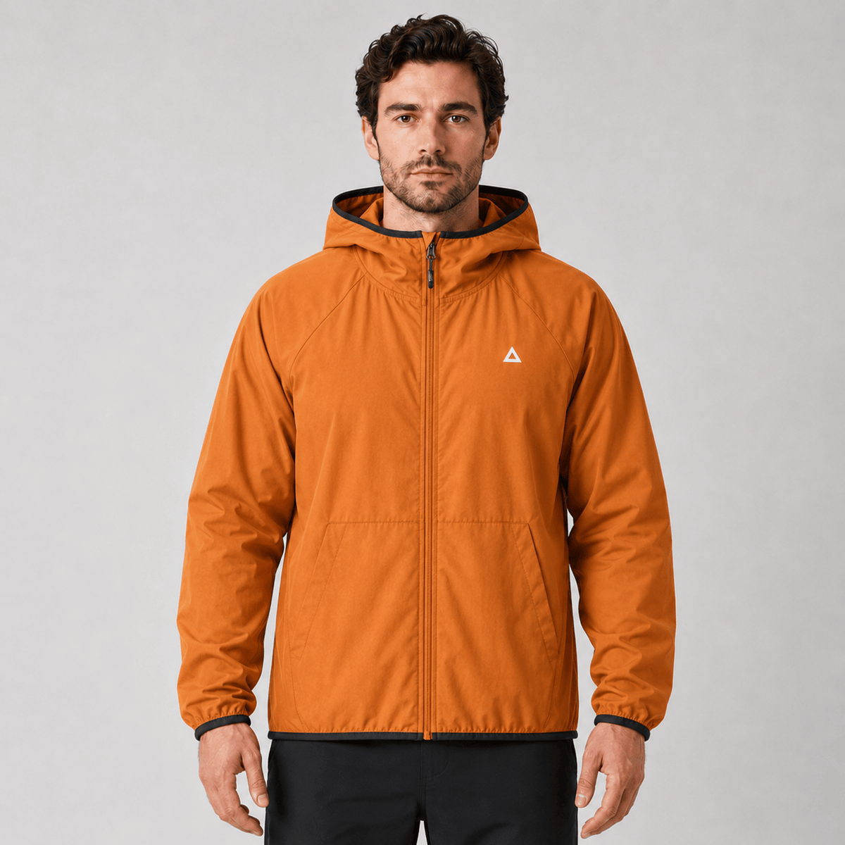 Hiking Camping mens hooded windproof outdoor jacket quick dry