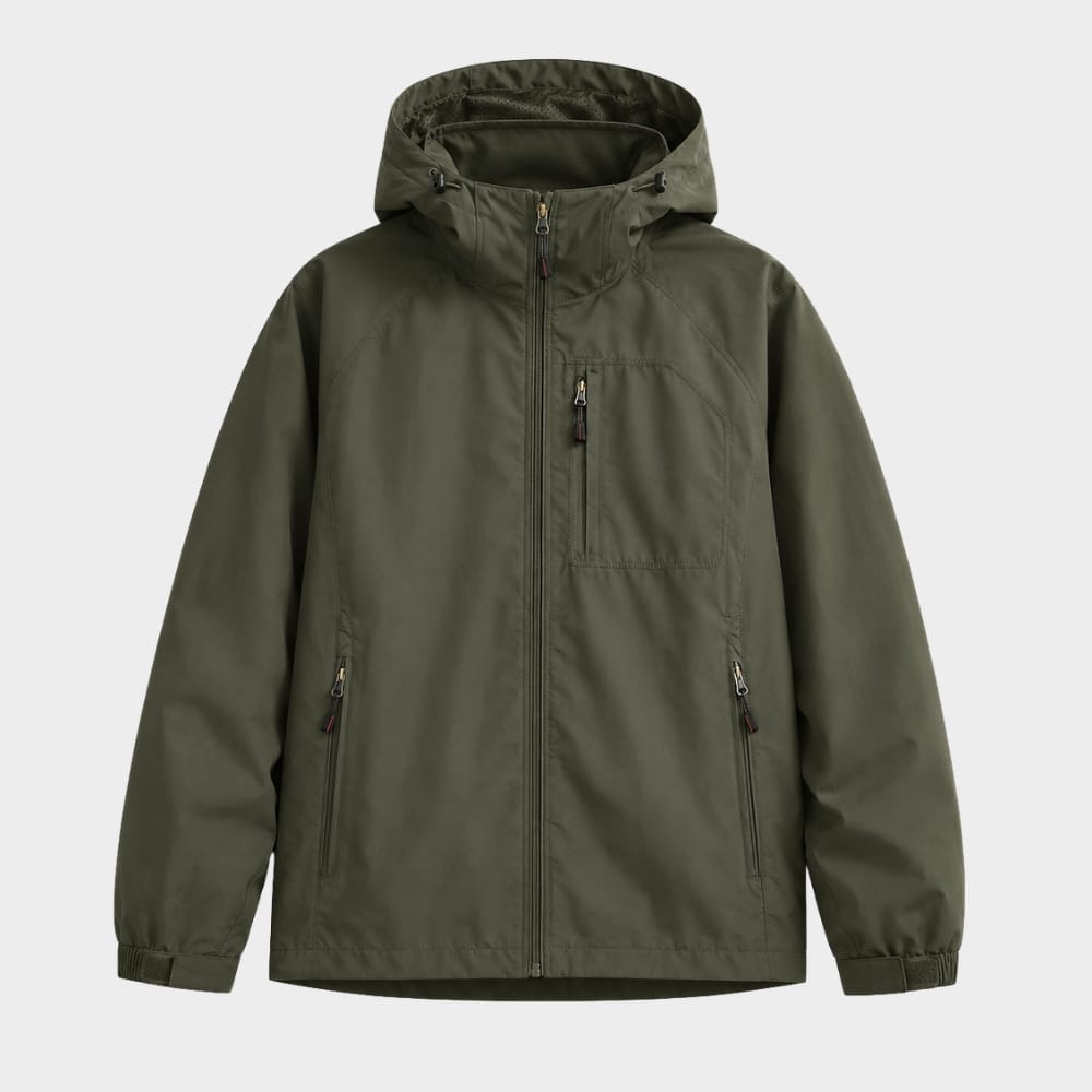 Hiking Camping mens lightweight waterproof hooded windbreaker jacket