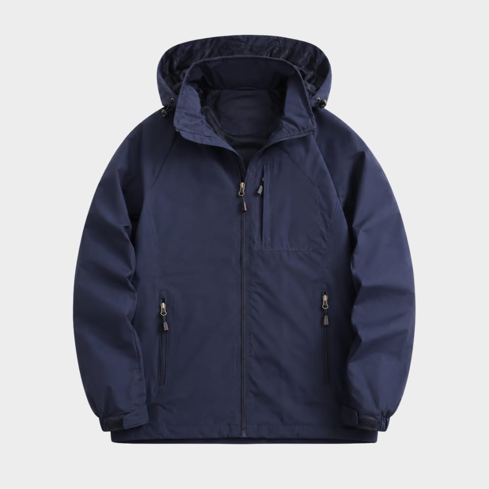 Hiking Camping mens lightweight waterproof hooded windbreaker jacket
