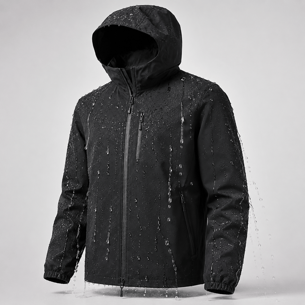 Hiking Camping mens lightweight waterproof softshell hooded jacket
