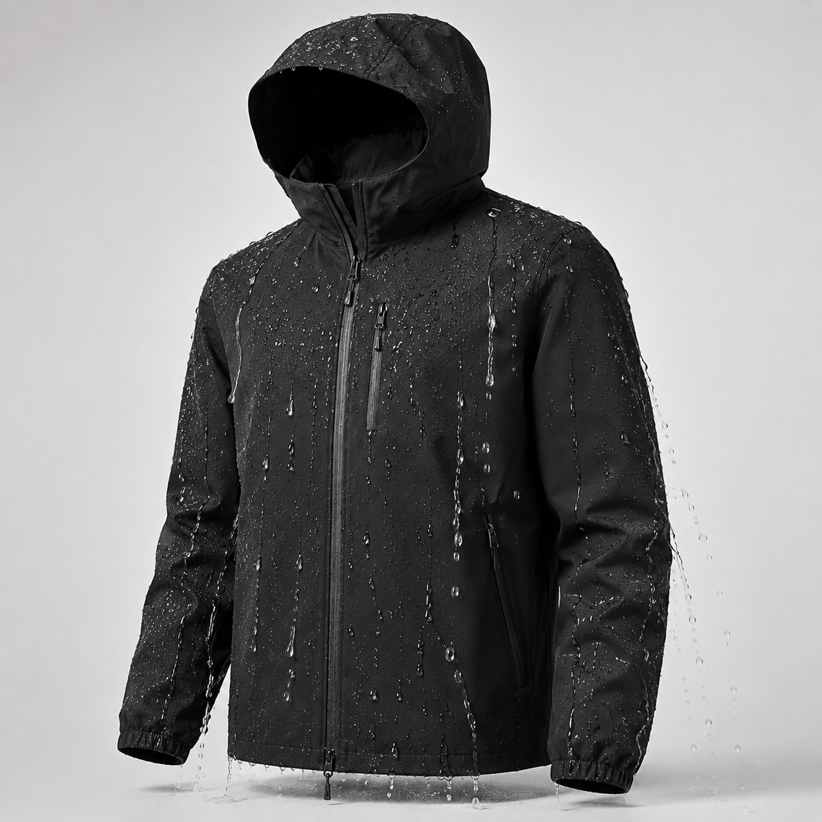 Hiking Camping mens lightweight waterproof softshell hooded jacket