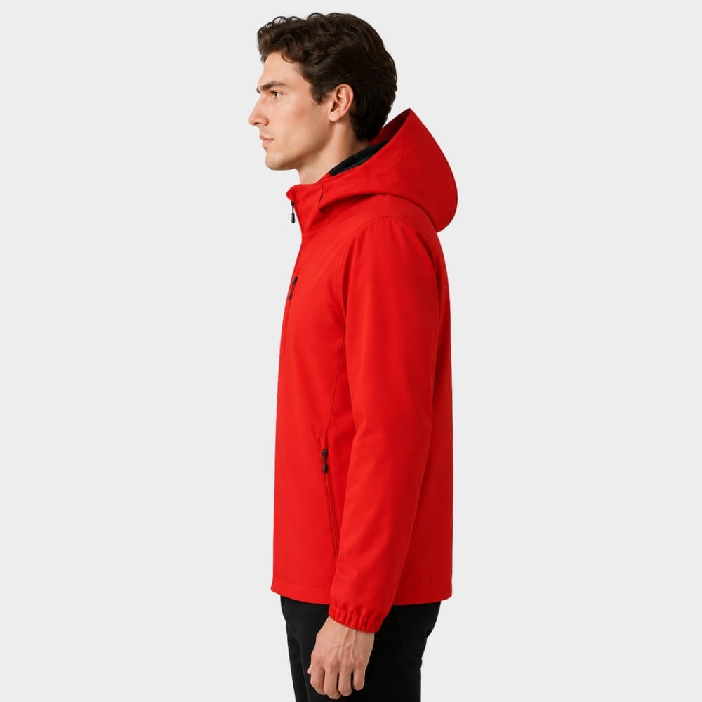 Hiking Camping mens lightweight waterproof softshell hooded jacket
