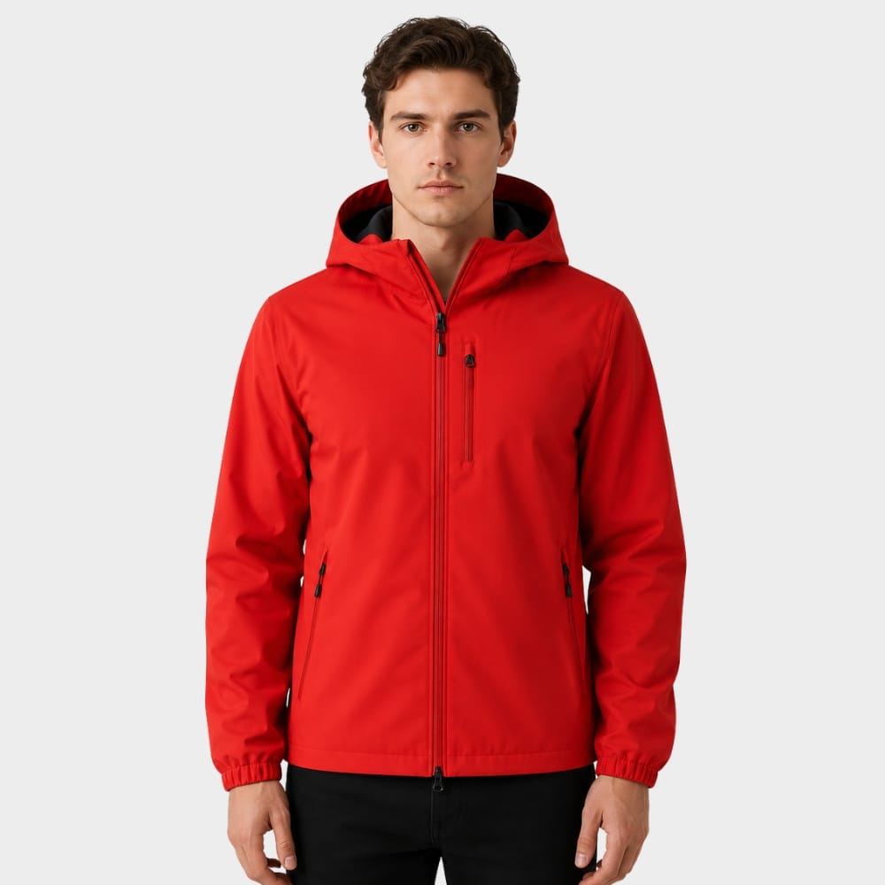 Hiking Camping mens lightweight waterproof softshell hooded jacket